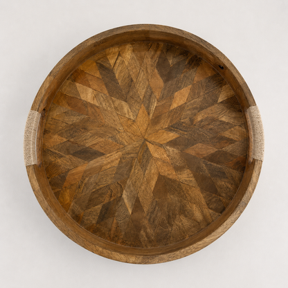 Moët & Chandon Large Round Wooden Champagne Serving Tray | 41cm