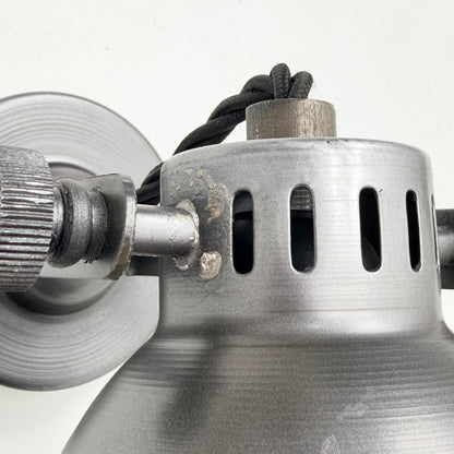 Colby ~ Solid Pewter Grey Steel Short Adjustable Arm Industrial Wall Light *Factory Second*