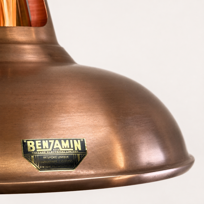 Cawston XL Antique Copper Coolicon Lampshade Pendant Light - 14 Inch