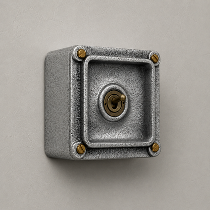 XL Single Gang 2 Way Cast Metal Conduit Toggle Light Switch | Industrial Vintage Style