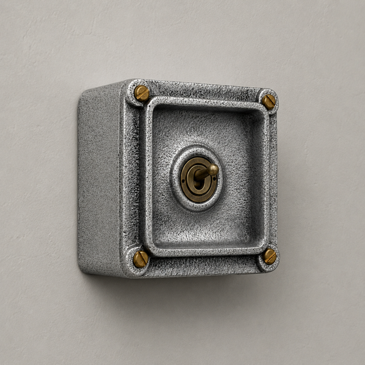 XL Single Gang 2 Way Cast Metal Conduit Toggle Light Switch | Industrial Vintage Style