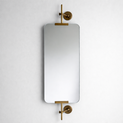 Antique Brass Portrait Mirror Handmade Swivel Wall Glass Mirror *Pre Order*