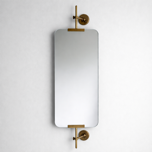 Antique Brass Portrait Mirror Handmade Swivel Wall Glass Mirror *Pre Order*