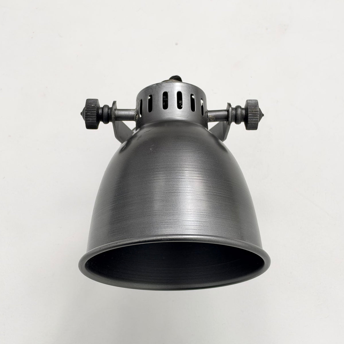 Colby ~ Solid Pewter Grey Steel Short Adjustable Arm Industrial Wall Light *Factory Second*