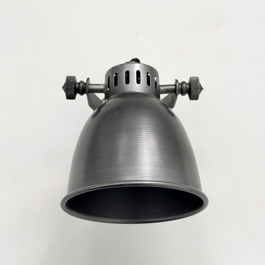 Colby ~ Solid Pewter Grey Steel Short Adjustable Arm Industrial Wall Light *Factory Second*