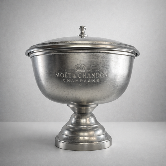 Moët & Chandon Raw Cast 4 Bottle Engraved Champagne Large Ice Bucket | Wine Cooler