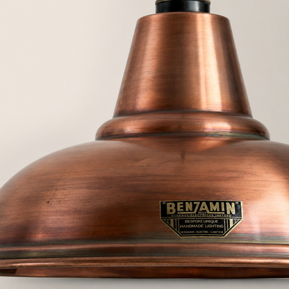 Sedgeford ~ Antique Copper Lampshade Pendant Ceiling Light ~ 12.5 Inch