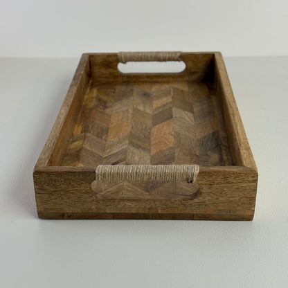 Moët & Chandon Champagne Medium Serving Tray Natural Wooden Patchwork