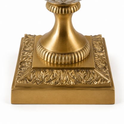 Solid Brass & Glass Table Lamp Vintage Style | Bedroom | Bedside Reading Light