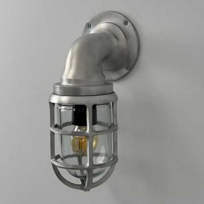 Beachamwell Raw Cast Swan Neck Wall Light - IP65