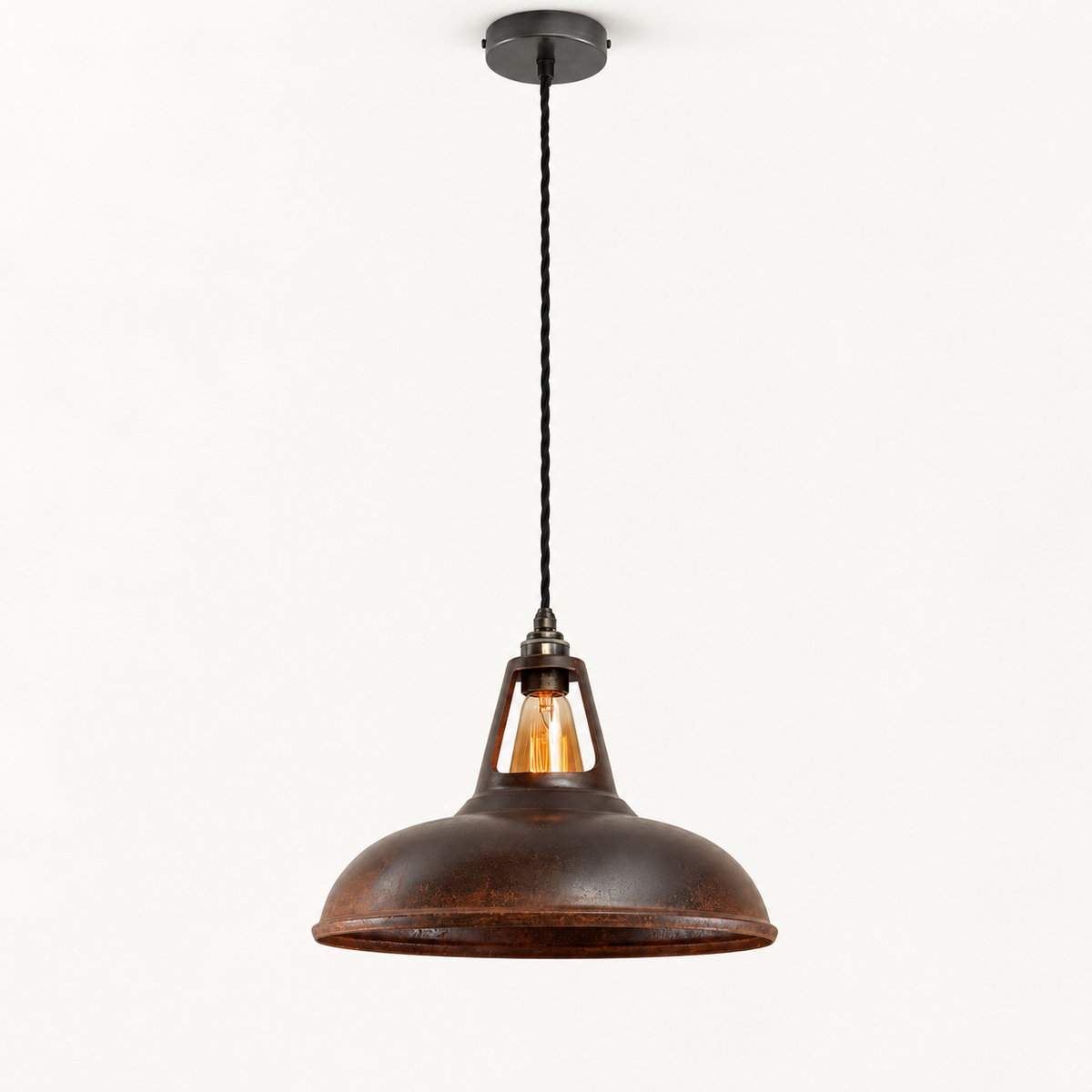 Cawston XL Rusted Coolicon Lampshade Pendant Light - 14 Inch