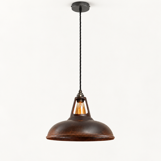 Cawston XL Rusted Coolicon Lampshade Pendant Light - 14 Inch