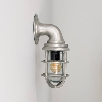 Beachamwell Raw Cast Swan Neck Wall Light - IP65
