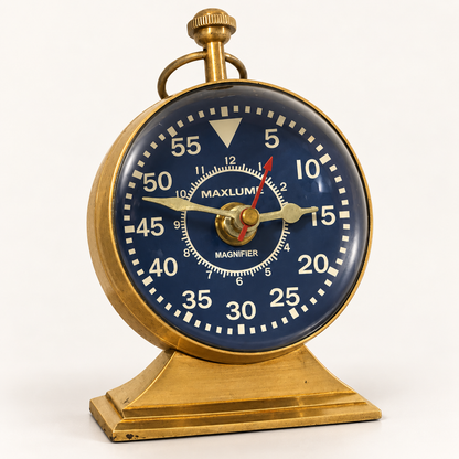Magnifier Solid Brass Ships Table Clock