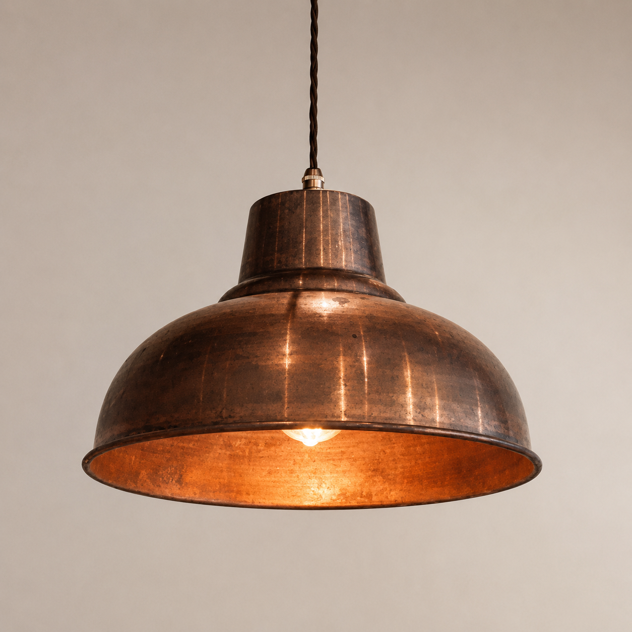 Salthouse XL ~ Copper Industrial Factory Shade Pendant Set *Pre Order* - 14.5 Inch