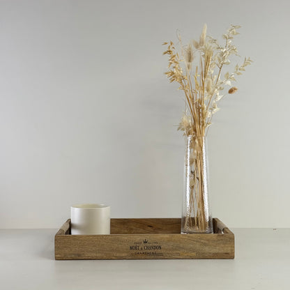 Moët & Chandon Champagne Butlers Wooden Serving Trays Natural Patchwork