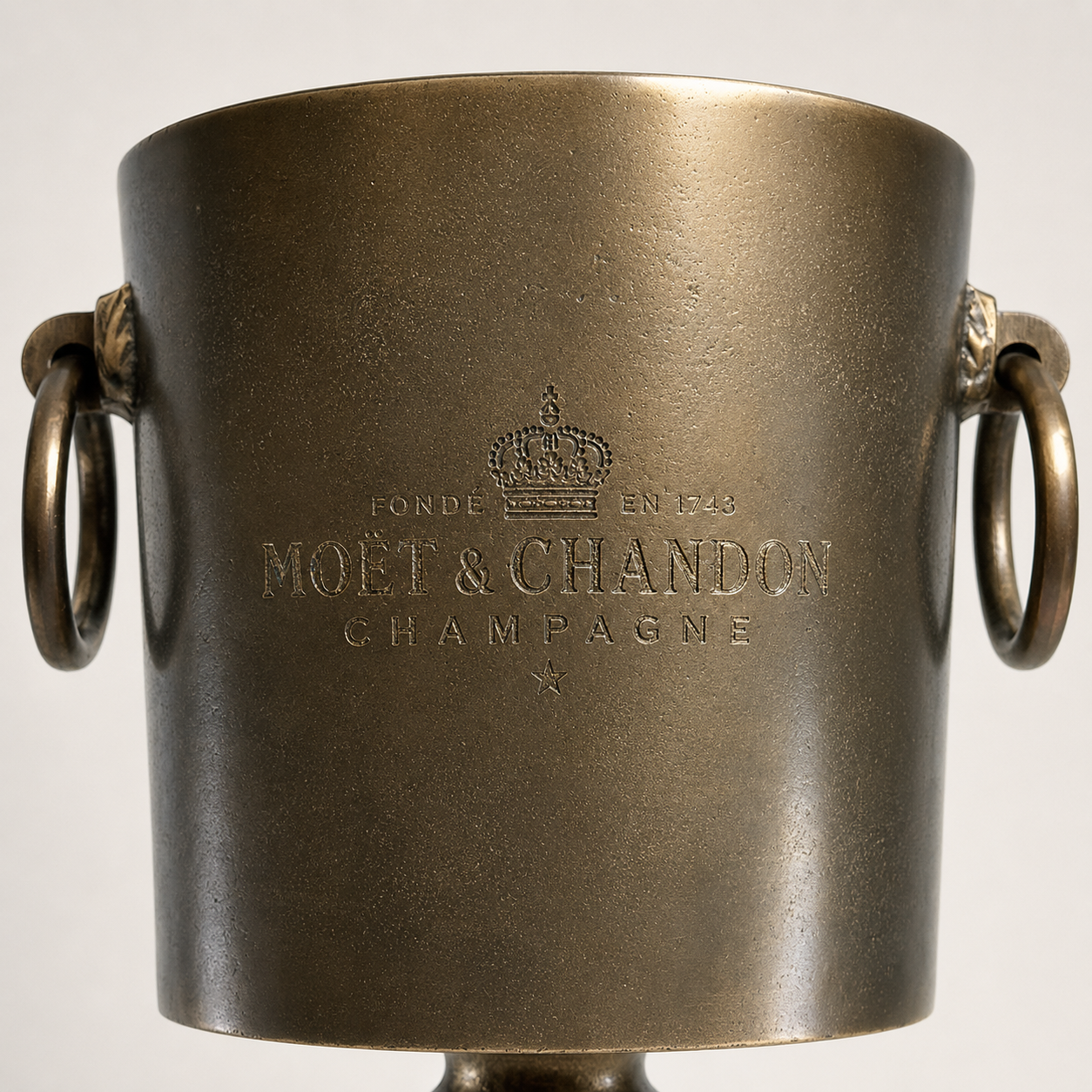 Moët & Chandon Antique Brass Champagne Ice Bucket Stand | Floor Standing Wine Cooler