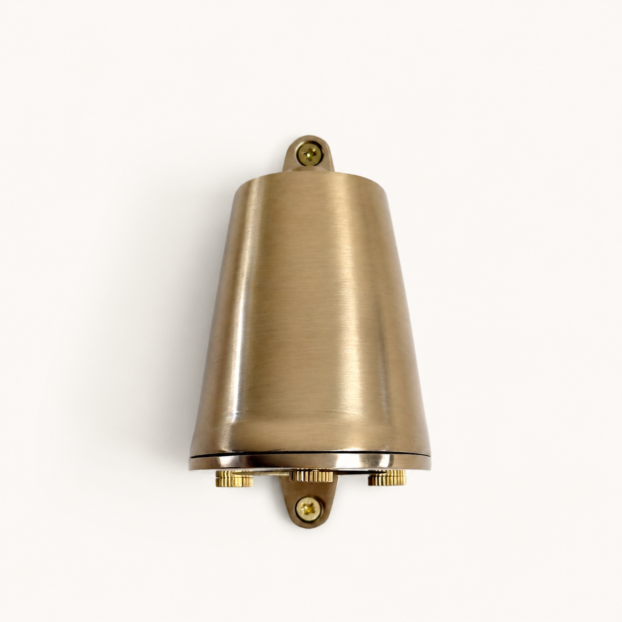 Holt - Raw Solid Brass Mast Down Wall Light - IP54 Outdoor & Bathroom