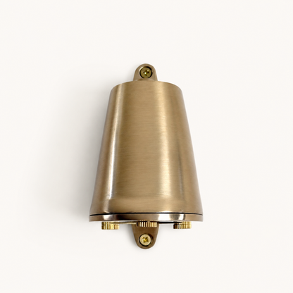 Holt - Raw Solid Brass Mast Down Wall Light - IP54 Outdoor & Bathroom