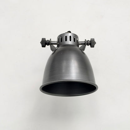Colby ~ Solid Pewter Grey Steel Short Adjustable Arm Industrial Wall Light *Factory Second*