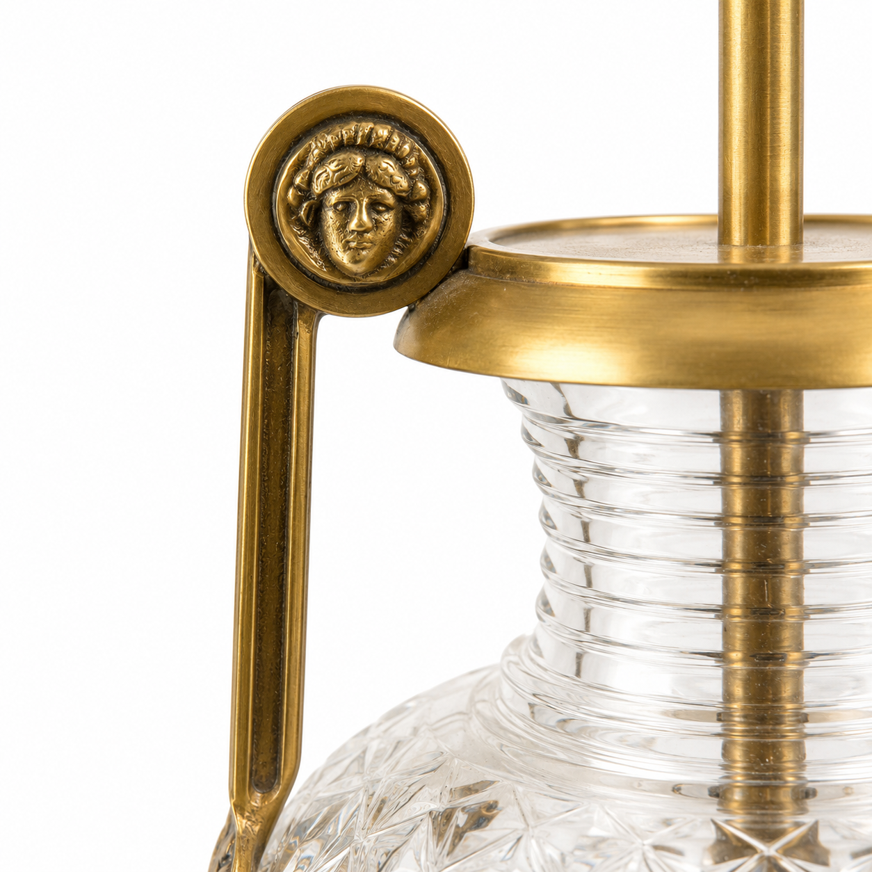 Solid Brass & Glass Table Lamp Vintage Style | Bedroom | Bedside Reading Light