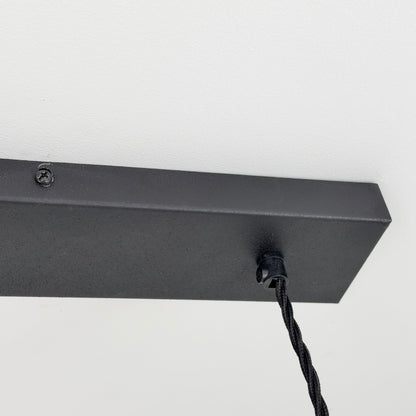 Textured Matt Black Track Light Rectangular 3 Outlet Ceiling Rose Industrial - 91cm