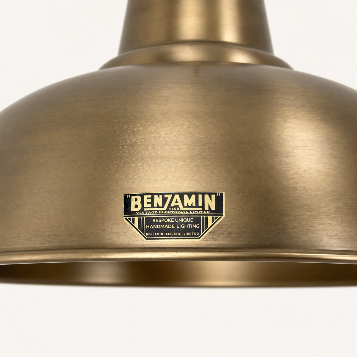 Salthouse XL Antique Brass Dome Lampshade Pendant Light 14.5 Inch