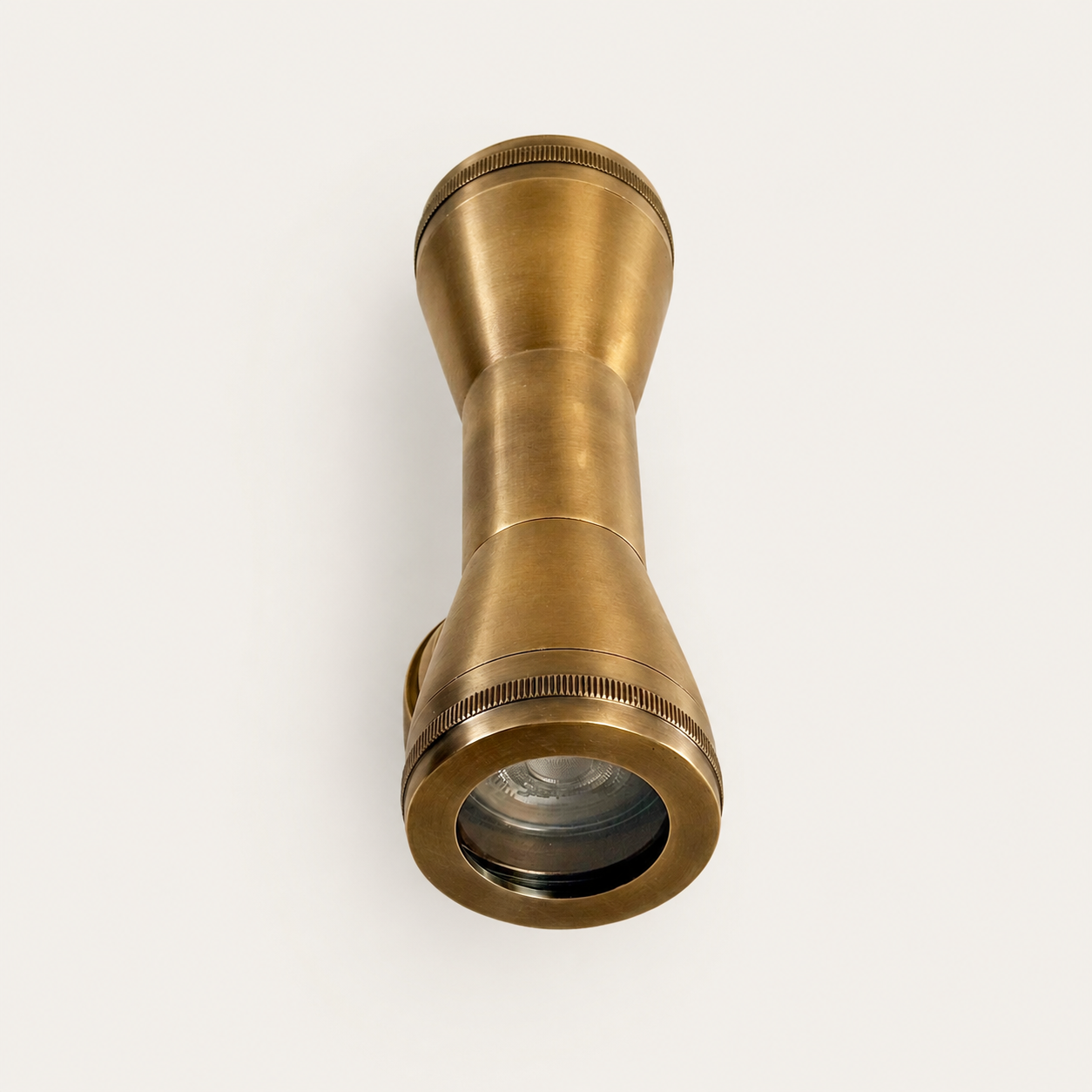 Solid Antique Brass Up & Down Outdoor Wall Light - IP64