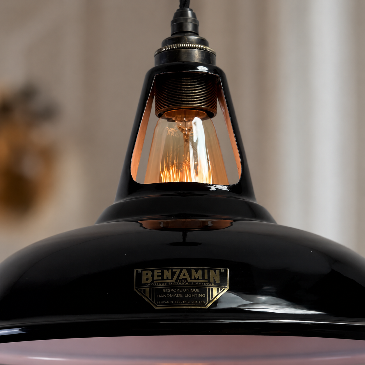 Cawston - Midnight Black Slotted Coolicon Pendant Light | 11 Inch *Factory Second*