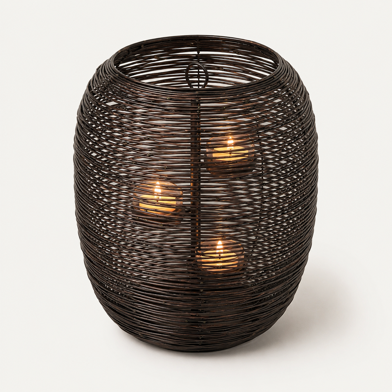 Botswana Black & Gold 3-Tier Tealight Lantern Candle Holder | 30cm