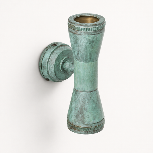 Verdigris Solid Brass Up & Down Wall Light - IP54