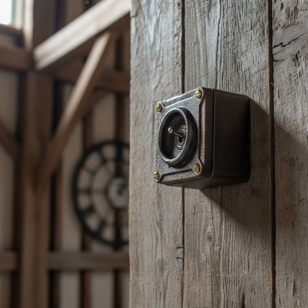 wall light switch, industrial setting