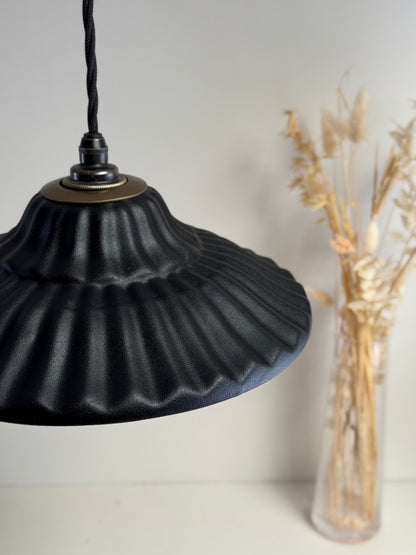 Lenwade - Matt Black Ceramic Shade Light Pendant Odette