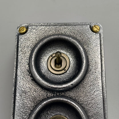 3 Gang Solid Cast Metal Conduit Toggle Light Switch