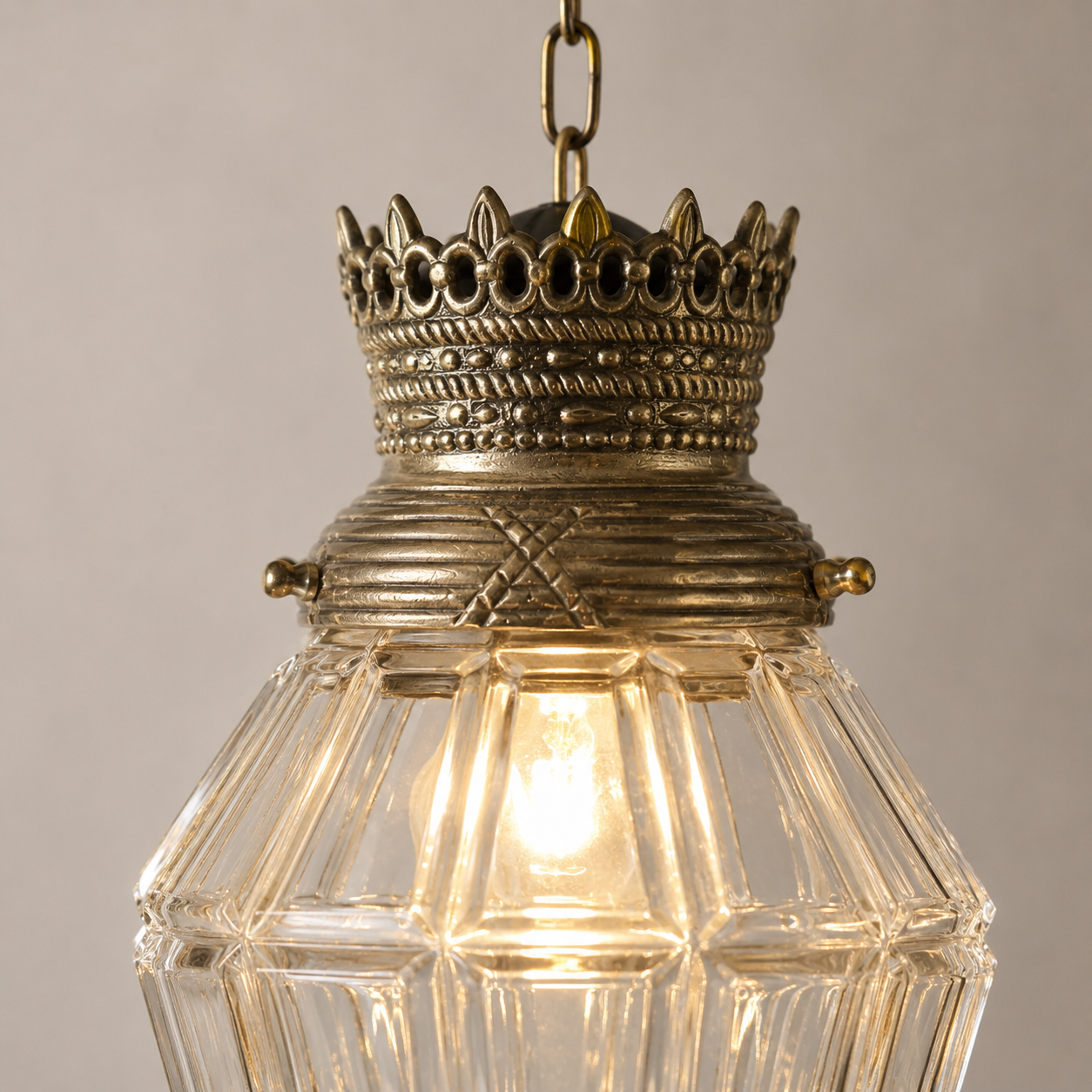 French Louis XIV Versailles Hanging Hall Lantern Pendant Light