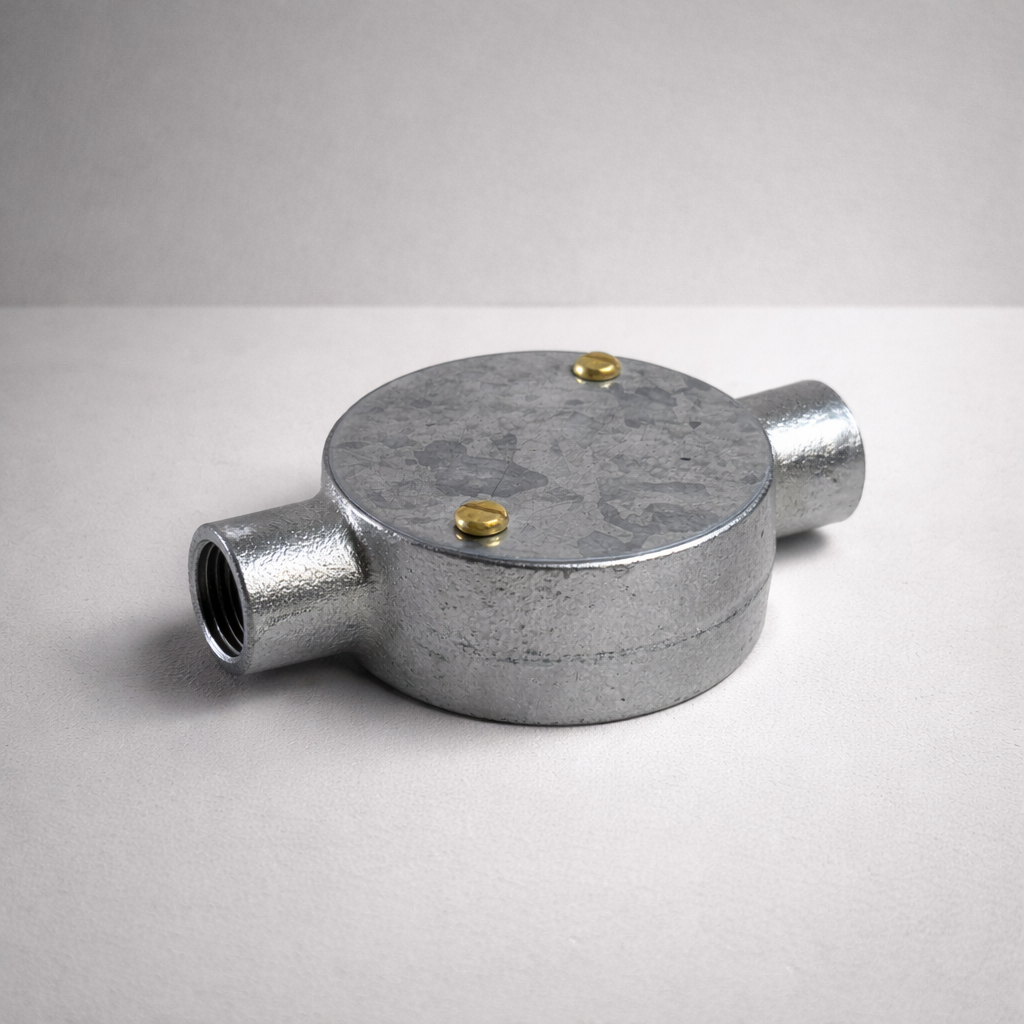 20mm Galvanised Steel Inspection Conduit Box – Vintage-Electrical