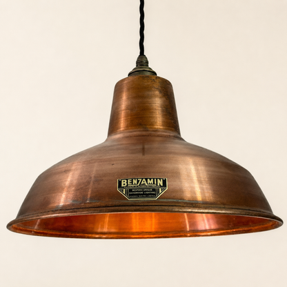 Filby Antique Copper RLM Lampshade Pendant Light - 12.5 Inch