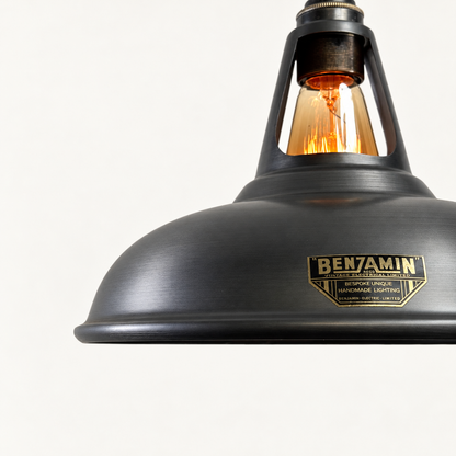 Cawston Pewter Grey Coolicon Lampshade Pendant Light *Factory Second* - 11 Inch