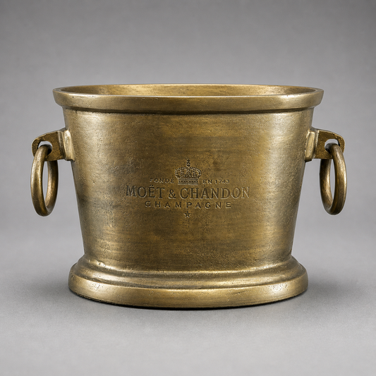 Moët & Chandon Antique Brass Champagne Ice Bucket | Great Gatsby Wine Cooler