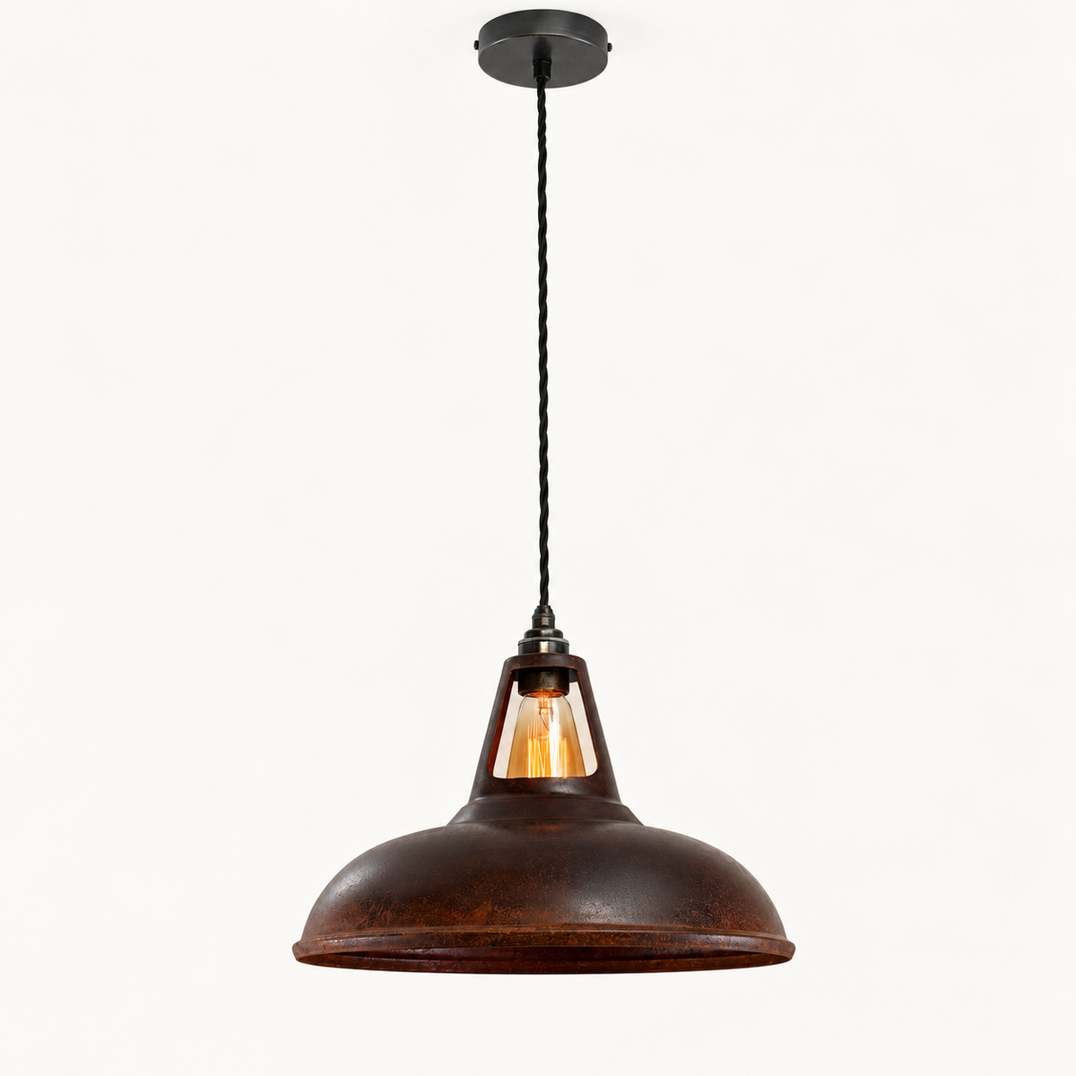 Cawston XL Rusted Coolicon Lampshade Pendant Light - 14 Inch