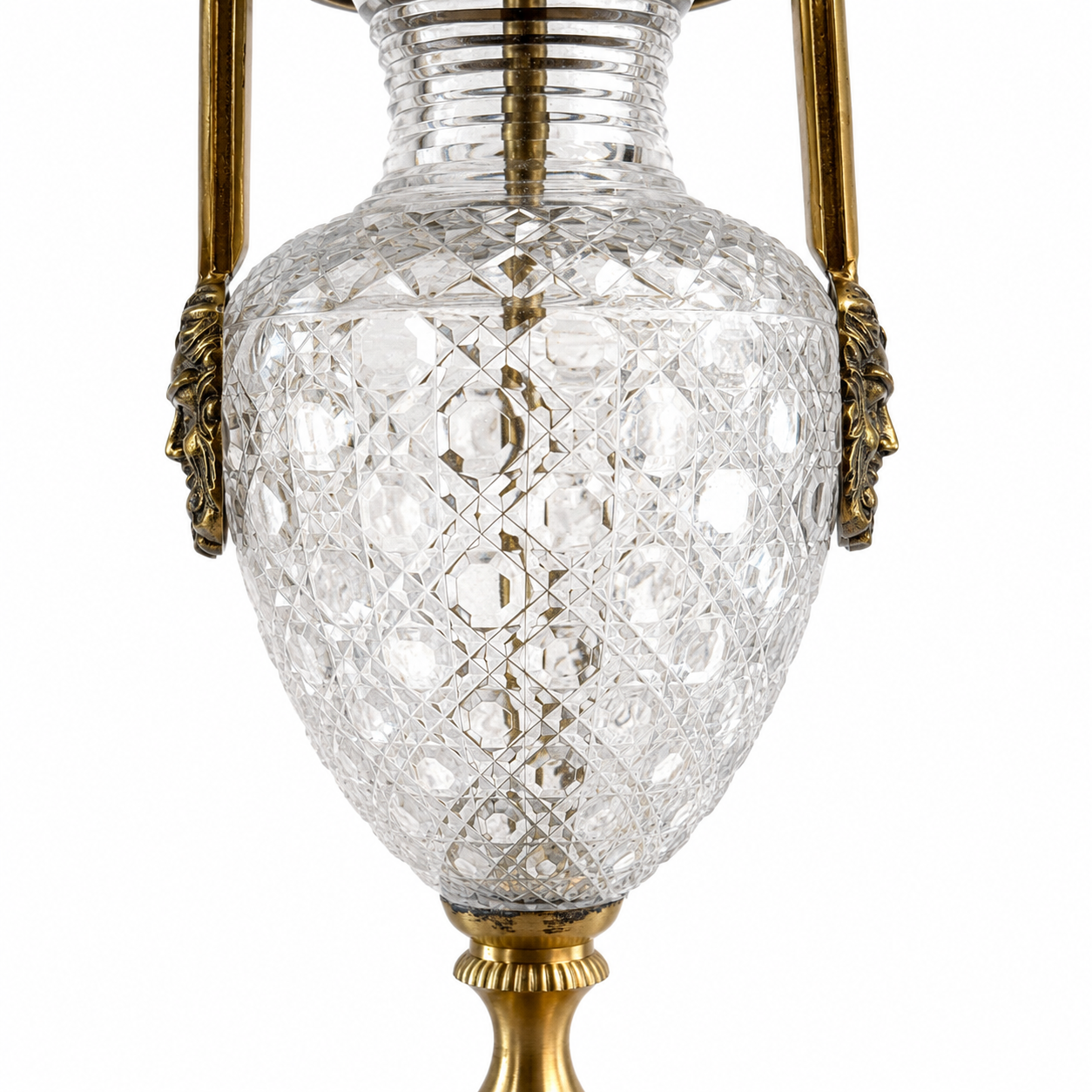 Solid Brass & Glass Table Lamp Vintage Style | Bedroom | Bedside Reading Light
