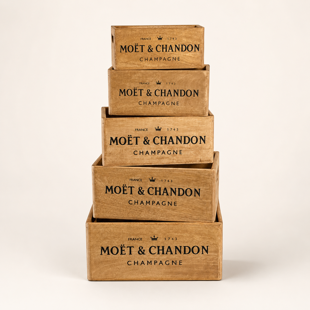 Moët & Chandon Inspired Wooden Champagne Storage Crates