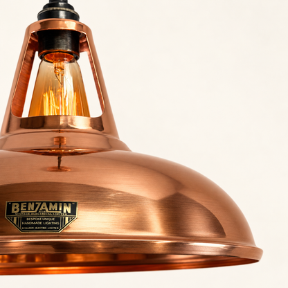 Cawston XL Handspun Solid Copper Coolicon Pendant - 14 Inch | Factory Second