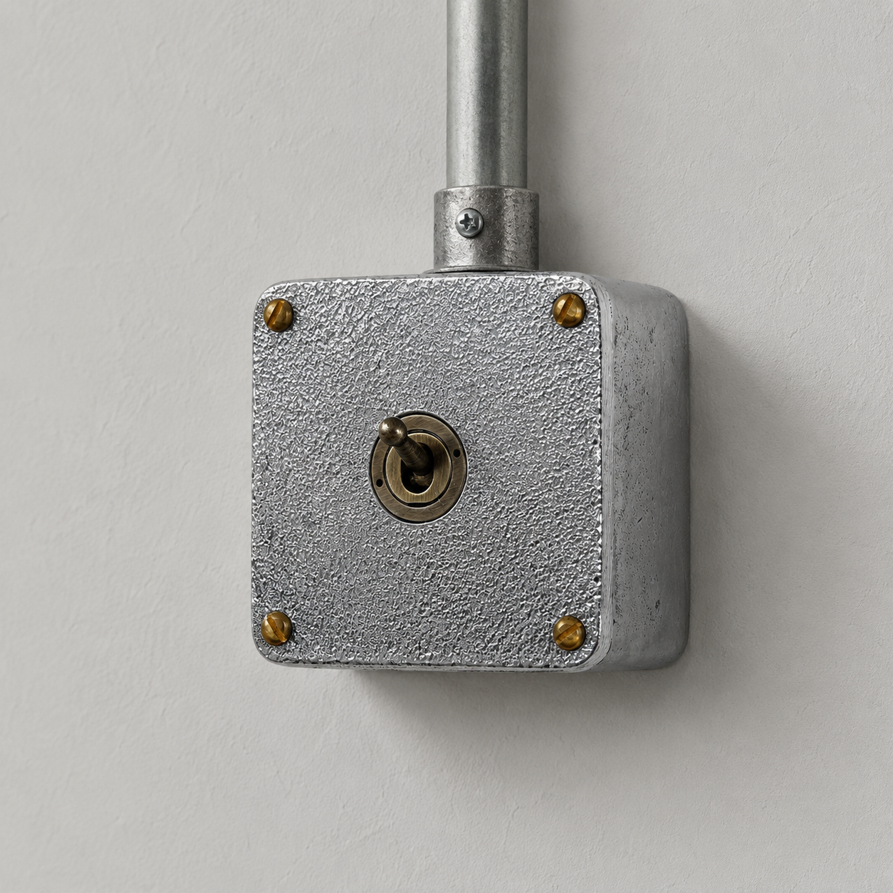 Single Gang 2 Way Surface Mounted Conduit Toggle Light Switch | Solid Cast Metal
