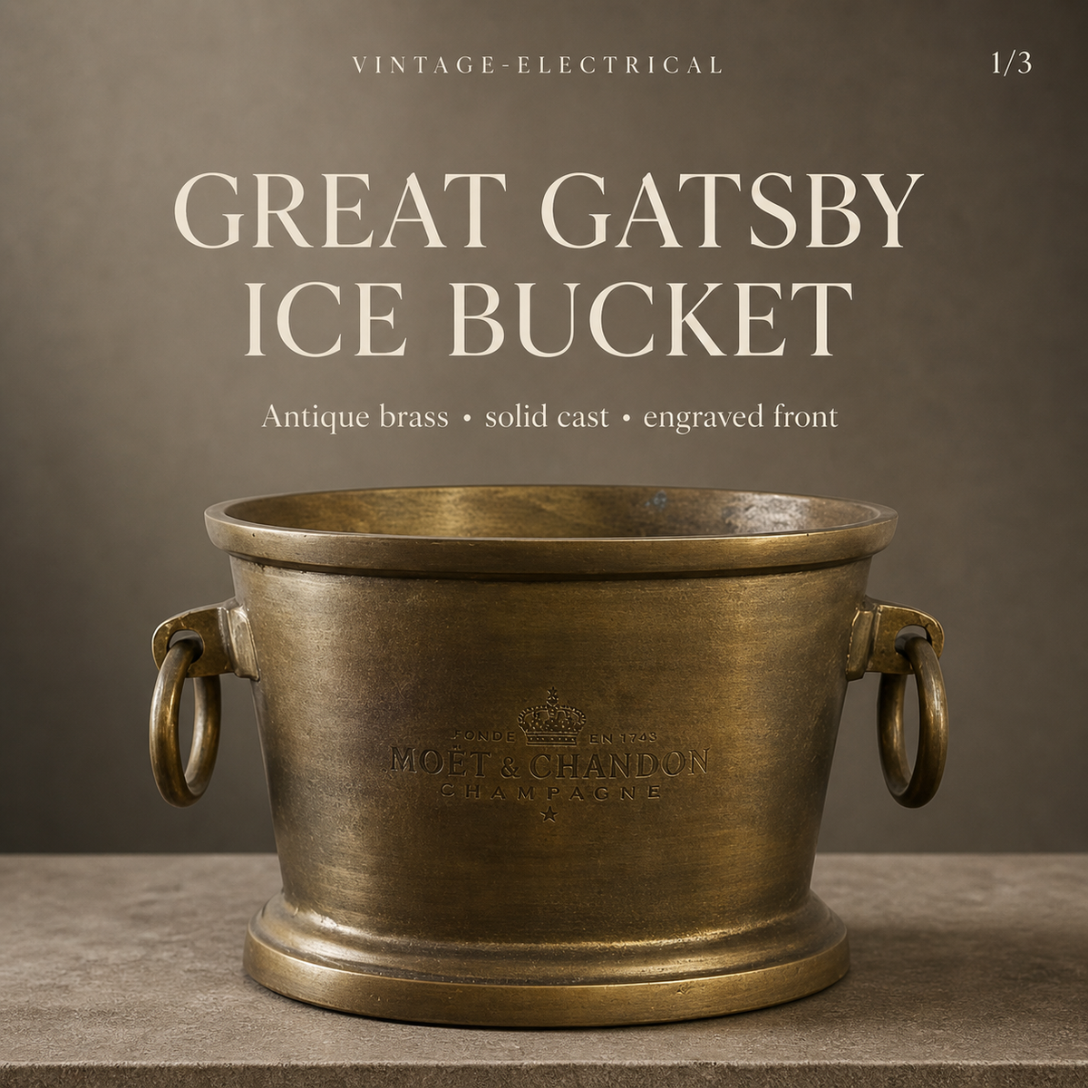 Brass ice bucket