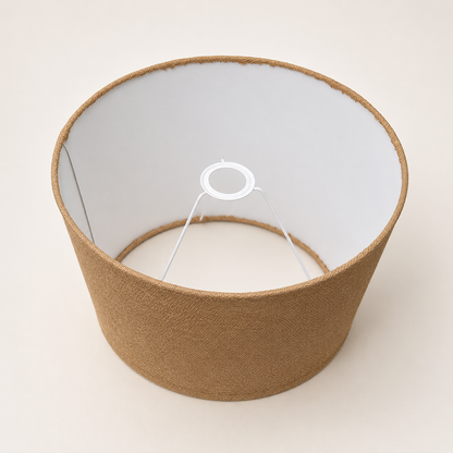 Natural Woven Hessian Tapered Drum Lampshade