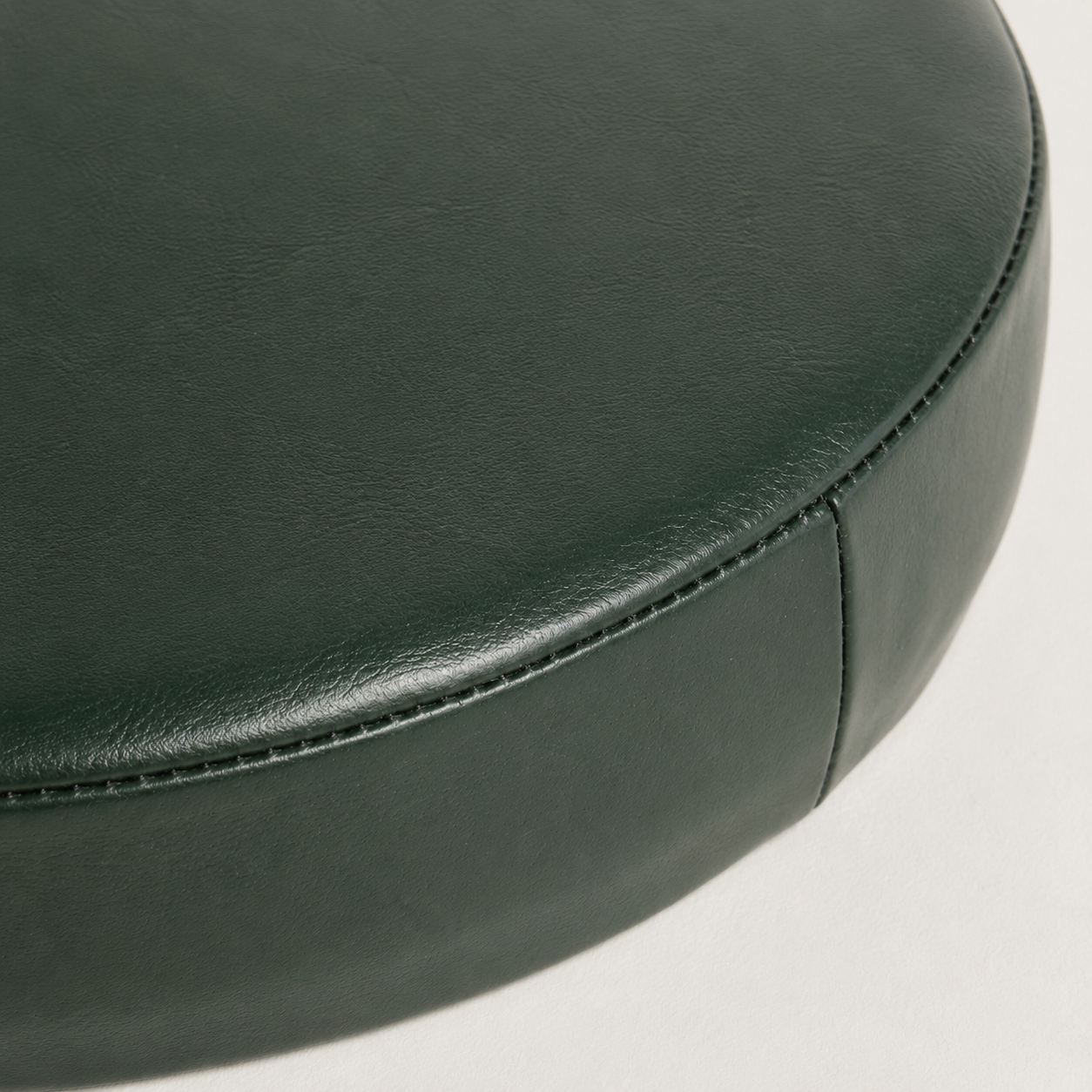Dark Green Genuine Leather Bar Stool Replacement Seat - 31cm