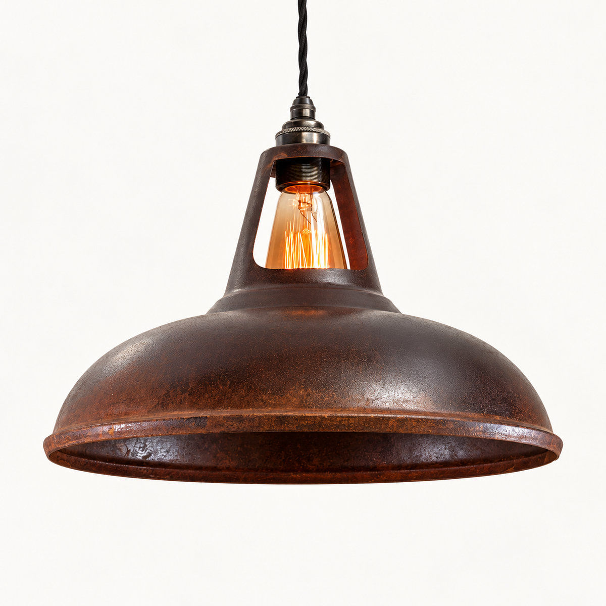 Cawston XL Rusted Coolicon Lampshade Pendant Light - 14 Inch