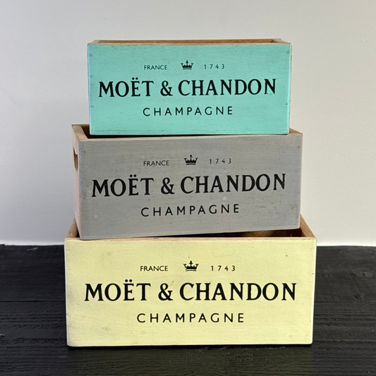 Storage Boxes Moët & Chandon Champagne Crates Chic Finish