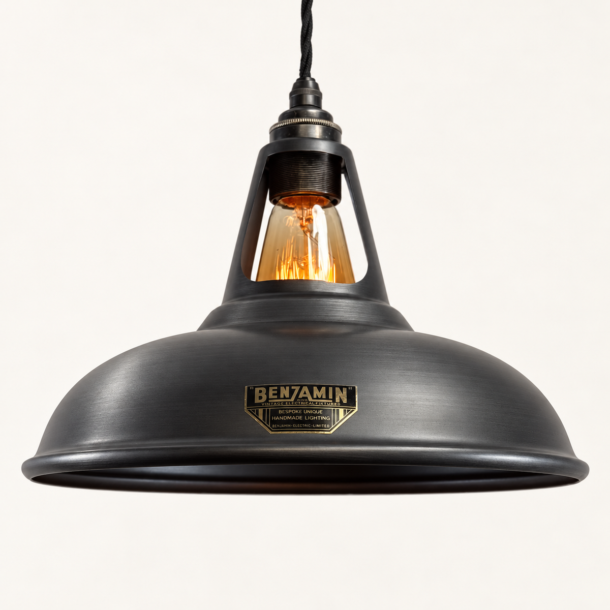 Cawston Pewter Grey Coolicon Lampshade Pendant Light *Factory Second* - 11 Inch